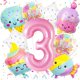 thumbnail image 1 of Set de globos PRELITER Pink Ice Cream para fiesta de tercer cumpleaños, 1 of 7