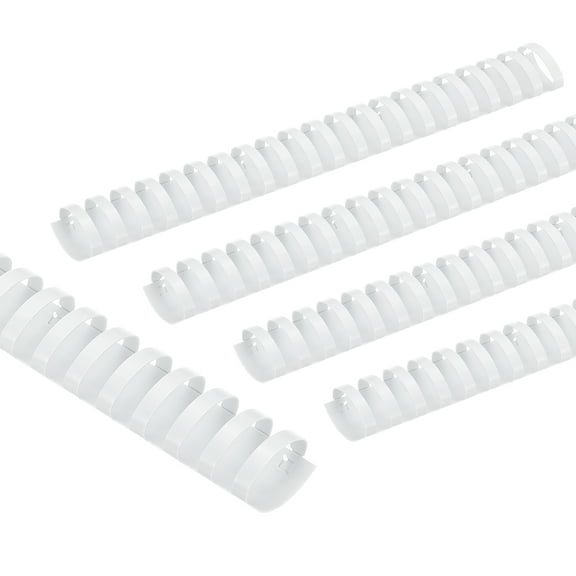 Uxcell 32mm (1/1/4") Plastic Binding Combs, 10 Pcs 21 Rings Comb Binding Spines 265 Sheet Capacity Letter Size for Binding Paper Sheets, White