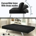 thumbnail image 6 of Vineego Modern Convertible Fabric Futon Sofa Bed, Black, 6 of 7