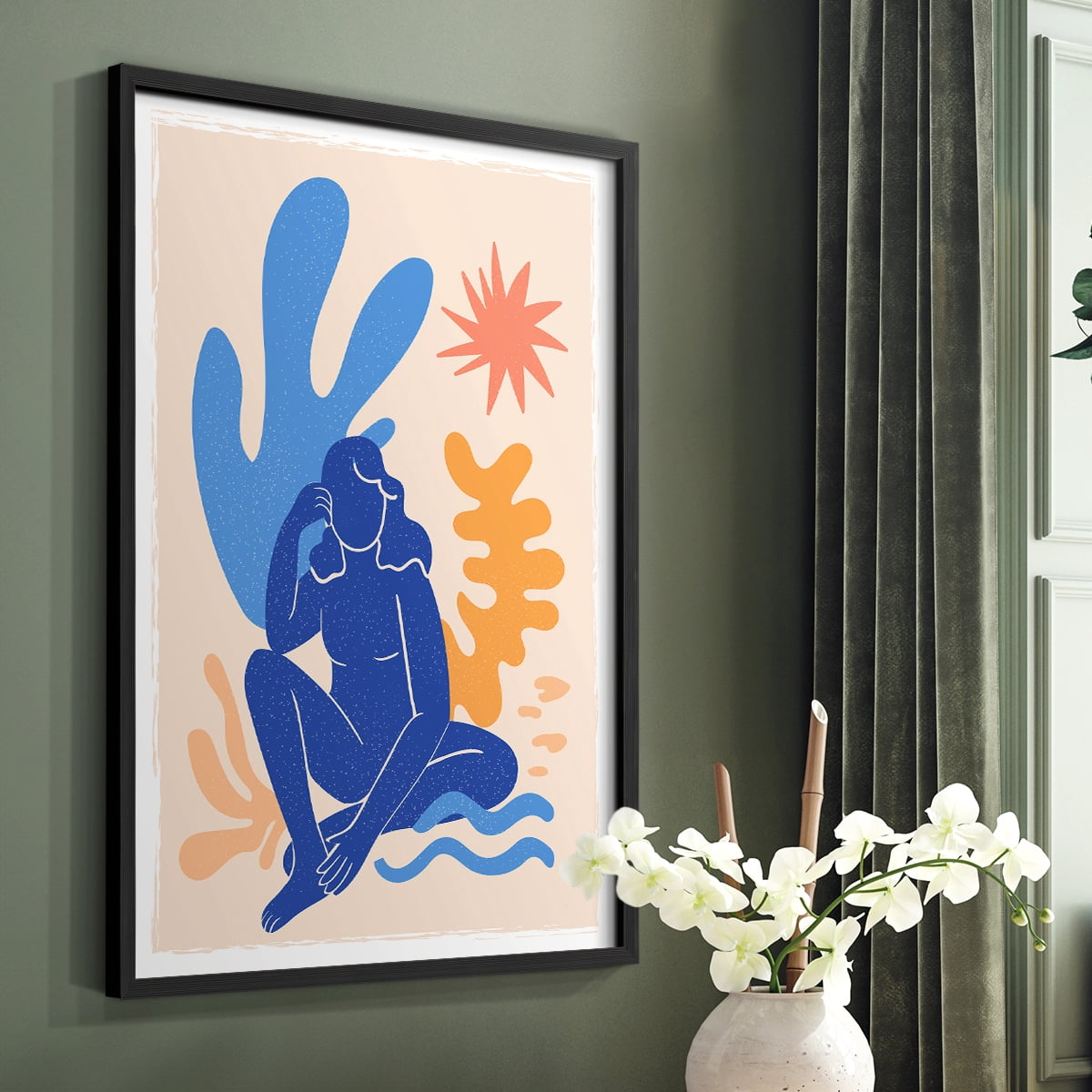 Matisse CCCLXIII in Black Solid Wood 8 x 10 Framed Print