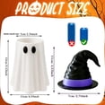thumbnail image 3 of Ghost Drink Sleeve with Witch Hat Lid, Reusable Beverage Holder for Cans and Cups, Fun Halloween Party Accessory(D), 3 of 9
