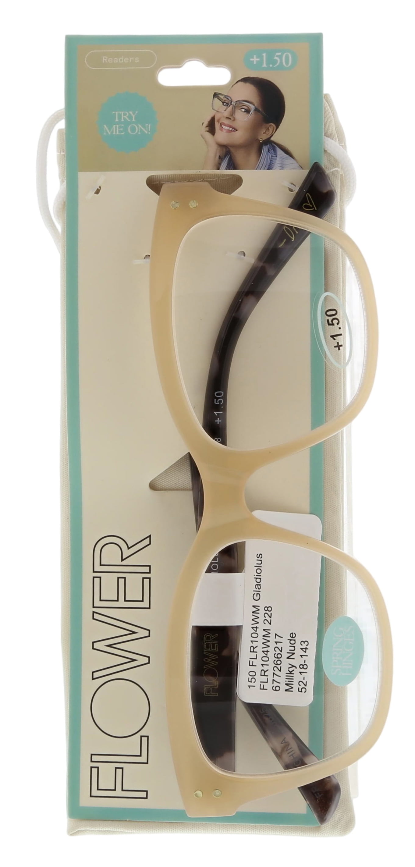 FLOWER Womens Reading Glasses - FLR104 Gladiolus +1.50