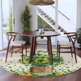 thumbnail image 3 of St. Patrick's Day Round Area Rug 7Ft Washable Circle Rugs for Dorm Laundry Room, Farmhouse Green Lucky Clovers Coin Non-Slip Carpet Floor Mats Indoor Outdoor Carpet Runner Aesthetic Home Decor, 3 of 8