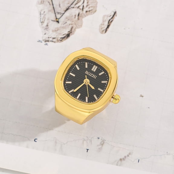 Resicozy Finger Watch for Women - Stretchy Elastic Round Simple Dial Quartz Watches for Daily and Office Fluorescent Green
