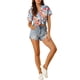 thumbnail image 2 of CAMISAS DE MUJER CHIC INSPIRE Hawaianas de Manga Corta Tropical Floral con Botones XL Azul Claro, 2 of 7