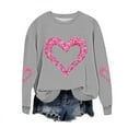 thumbnail image 2 of Vetsdori Womens Valentine Sweatshirts Plus Size Pullover Tops Spring Gifts for Girlfriend Sweatshirts for Women Love Heart, 2 of 5