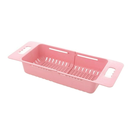 

Wheat Straw Retractable Sink Drain Rack Dishwasher Kitchen Pool Shelf Hollow Out Fruit Vegetables Chopsticks Storage Basket