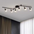 thumbnail image 1 of Bojim 6 Light LED Track Lighting Kit, Ceiling Spot Lighting with Adjustable Light Heads & Foldable Light Arms, Matte Bla, 1 of 8