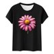 thumbnail image 2 of Camiseta de Manga Corta de Verano para Mujeres con Estampado Casual de Moda con Cuello Redondo, 2 of 5