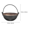 thumbnail image 4 of KONTONTY 1Pack Small Japanese Cooking Pot Individual Hot Pot Wood Black Round Individuals, 4 of 7
