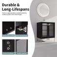 thumbnail image 4 of Noble House 28" Freestanding Bathroom Vanity, Ceramic Sink, Soft-Close Doors, Metal Handles, Plywood, Black, 4 of 14