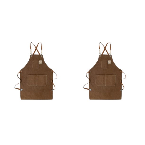 Vogacara Delantal de trabajo, disfraz de cafetería, ampliamente aplicable, para el hogar, restaurante, servicio ajustable, ropa de jardinero, Type3 NO3