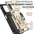 thumbnail image 5 of For Moto G 5G (2025) Case Heavy Duty Military Grade Protection,Camera Lens Slide Protection & 360°Rotate Magnetic Car Mount Holder Kickstand Rugged Shockproof Drop Hard Shell,Gold, 5 of 9