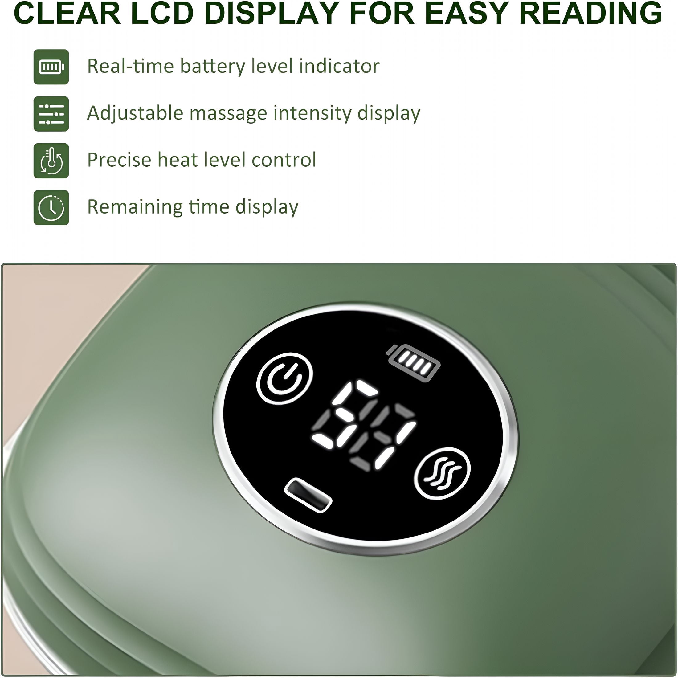 OITY Neck Massager with Heat, Shiatsu Neck and Shoulder Massager with 4D Kneading Fingers, Lcd Display & Adjustable Intensity, Heated Neck Massage Device