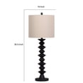 thumbnail image 5 of Ando Buffet Table Lamp, Black Turned Fishbone Base, Drum Shade, 5 of 5