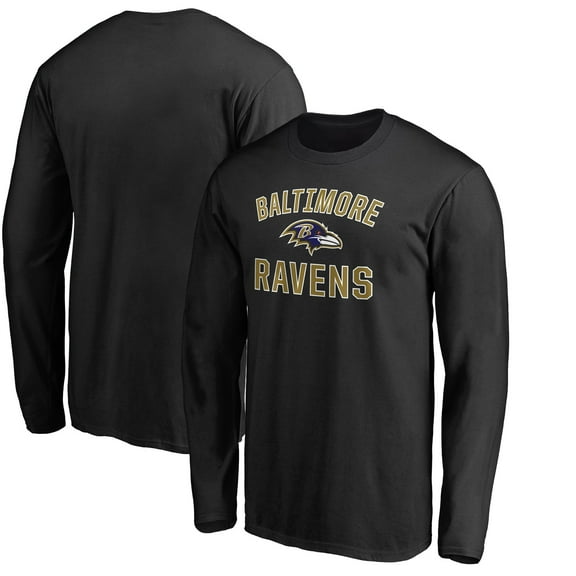 Men's Black Baltimore Ravens Victory Arch Long Sleeve T-Shirt