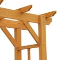 thumbnail image 5 of Outsunny 7' Wood Steel Outdoor Garden Arched Trellis Arbor with Natural Fir Wood & Side Panel for Climbing Vines, 5 of 11