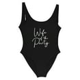 thumbnail image 4 of Womens Letter Print Backless One Piece Monokini - Sleeveless Sexy Swimsuit with Open Back Design, 4 of 4