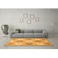 thumbnail image 3 of Ahgly Company Indoor Round Abstract Orange Modern Area Rugs, 3' Round, 3 of 4