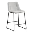 thumbnail image 6 of Furniture of America Perri Modern Chenille Counter Height Dining Chairs, Gray (Set of 2), 6 of 16