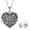 K-Butterfly, variant on CACA LADY Rose Heart Locket Necklace that Hold 2 Photos Sterling Silver Personalized Customized Jewelry Memory Photos Keep Someone Near to You Rose Picture Locket Pendant Heart Locket Necklace for Wo