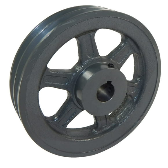 OKSLO LeesonAMEC 5.75 x 1-1/8 Double V Groove Pulley/Sheave # 2BK60X1-1/8, Made in China by Lee