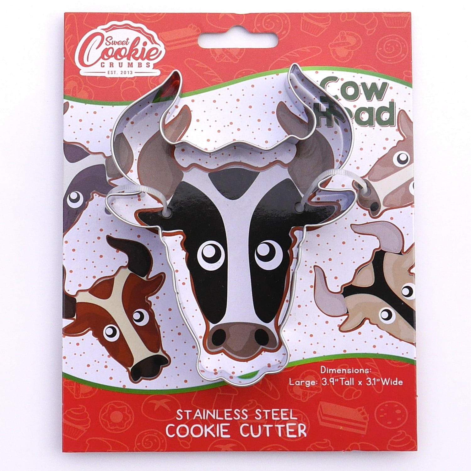 Cow Head Cookie Cutter Stainless Steel