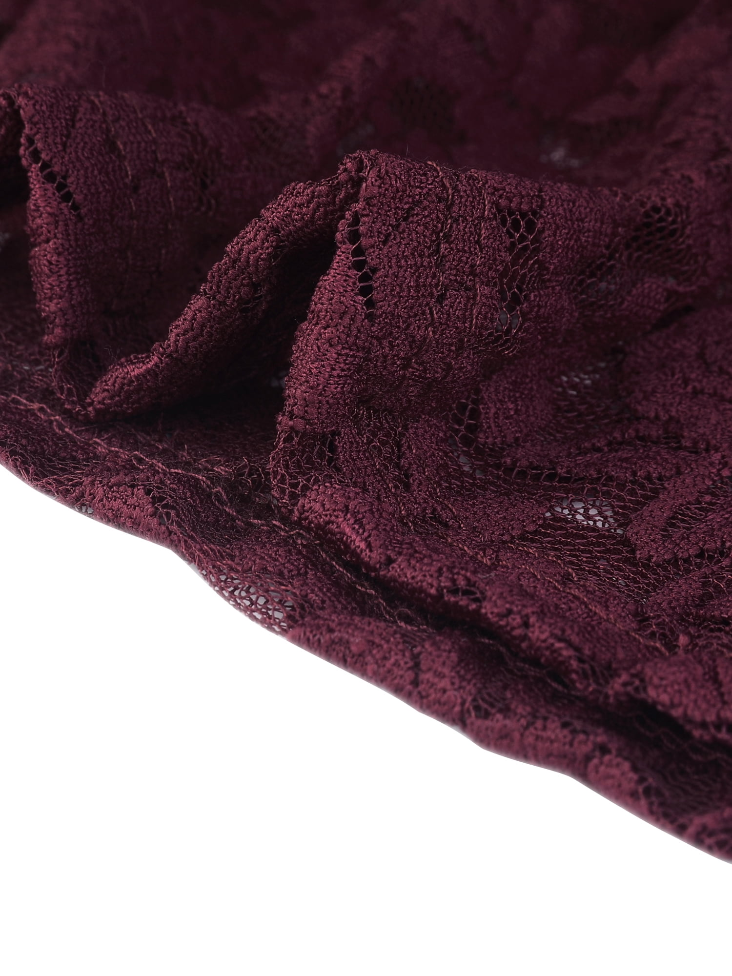 DARING DIVA Semi Sheer Puff Sleeve Vintage Top XS Burgundy