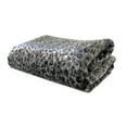 thumbnail image 2 of Plutus Brands  Snow Leopard Faux Fur Gray Luxury Throw, 2 of 4
