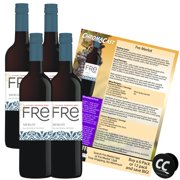 Sutter Home Fre Merlot Non-Alcoholic Red Wine Experience Bundle with Chromacast Pop Socket, Seasonal Wine Pairings & Recipes, 12/750ML, 4-Pack