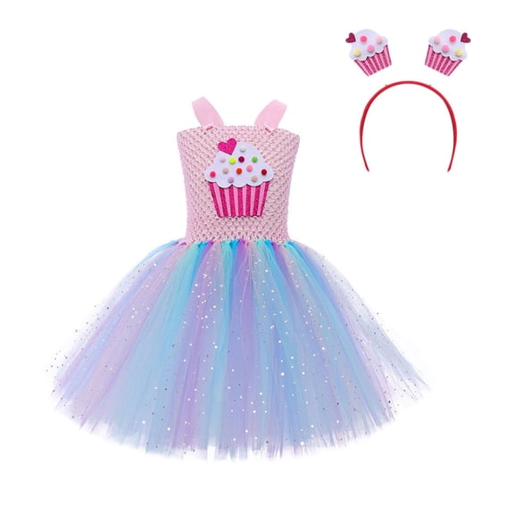 Toddler Girls Dresses Sparkling Rainbow Sequin For Birthdaygown With Skirt Puffy Birthday Girl Dress Size 2-3T