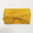 thumbnail image 2 of Ticikt Soft Stretchy Baby Girl Wide Headbands with Bow Headwraps Hair Bows Bands Accessories for Baby Boys Girls Newborns Infants Toddlers,Color:Yellow, 2 of 3