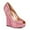Pink, variant on XYD Women Dazzled Rhinestone Peep Toe Platform Pumps Slip-on Wedge High Heels Evening Shoes Size 9 Pink