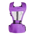 thumbnail image 1 of Portabebés con taburete de cintura, doble uso, buena fijación, color morado, multifuncional, para viajes, exteriores y hogar., 1 of 12