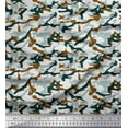thumbnail image 1 of Soimoi Cotton Jersey Fabric Two Tone With White Camouflage Print Sewing Fabric Yard 58 Inch Wide, 1 of 1