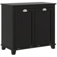 thumbnail image 1 of HOMCOM Armoire de Rangement pour Lessive à Bascule avec Panier à Deux Compartiments, Noir, 1 of 10