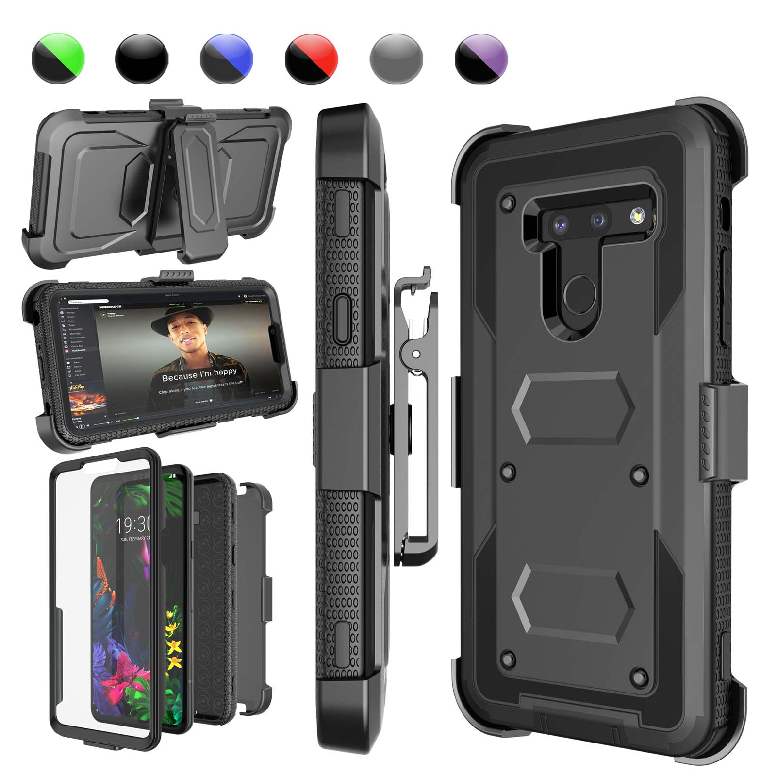 OtterBox Defender Series Case and Holster for LG G8 ThinQ Black