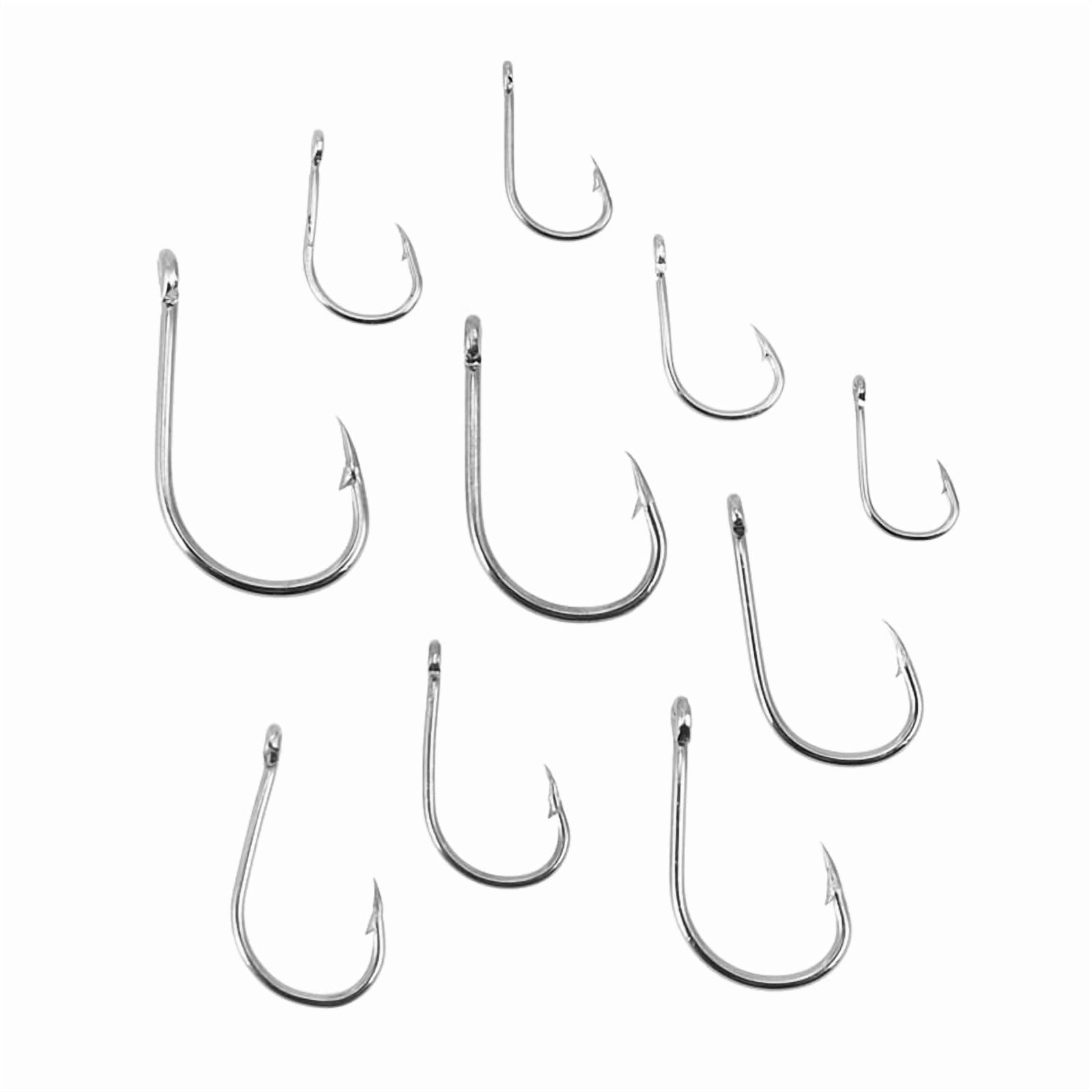 2500Pcs Mixed Size 3-12 High Carbon Steel Carp Fishing Hooks Pack with Hole with Retail Box Jigging Bait