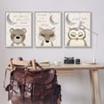 thumbnail image 3 of Stupell Industries Nighttime Animals & Lullabies Animals & Insects Painting Gray Framed Art Print Wall Art, 24 x 30, Set of 3, 3 of 10