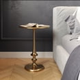thumbnail image 4 of Lavish Home Iron Pedestal Accent End Table with Vintage Gold Finish, 4 of 7