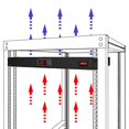 thumbnail image 5 of Rack Mount Fan - 4 Fans Server Cooling System - 1U 19" Rackmount Cabinet Panel w/Adjustable Temperature Control (Heat Monitor - Digital Display) Alarm, 5 of 5