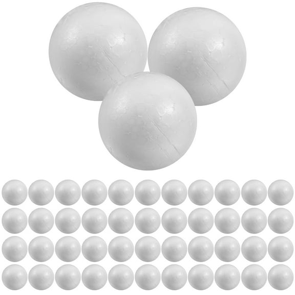 NUOLUX 100Pcs White Polystyrene Foam Balls Round Spheres for Diy Craft Activities Wedding Ornaments Party Decorations