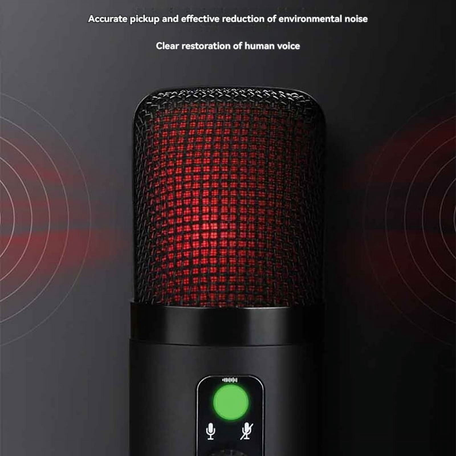 USB Microphone Condenser Gaming Mic for PC with Brilliant RGB Lighting High Configuration