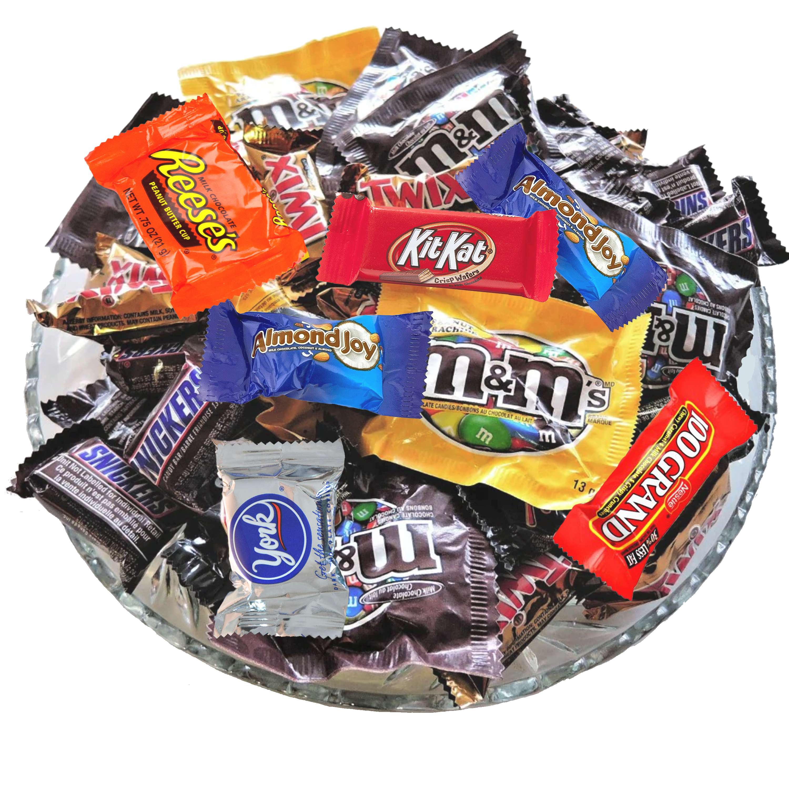 SNICKERS, M&M'S Milk Chocolate, M&M'S Peanut, TWIX & MILKY WAY Candy  Variety Mix, 45.45 Ounces, 90 Pieces