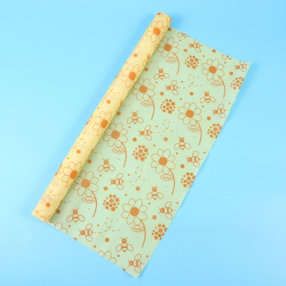 Raindrops Reusable Beeswax Food Wraps Roll Organic Cotton for Snack Shop Use 1 Roll