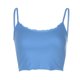 thumbnail image 1 of (Azul S) Top camisola sexy con costura de encaje y cuello en V para mujer, 1 of 8