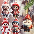 thumbnail image 5 of 20/1 piezas de decoración de árbol de Navidad de Papá Noel, colgante de acrílico para fiesta navideña, decoraciones de muñeco de nieve para anciano, colgante para coche, 5 of 5