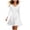 White, variant on Tqcoqu Women's A-Line Flared Mini Dress,Wrap V Neck Long Sleeve Waist Defined Casual Dress,Army Green Women's S-XXXXL