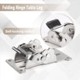thumbnail image 5 of 2 Uds 0-90-180 Grados Bisagra Plegable Autoblocante Patas de Mesa Plata Centro Muebles Gabinete, 5 of 5