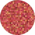 thumbnail image 1 of Ahgly Company Indoor Round Patterned Bright Orange Area Rugs, 7' Round, 1 of 6
